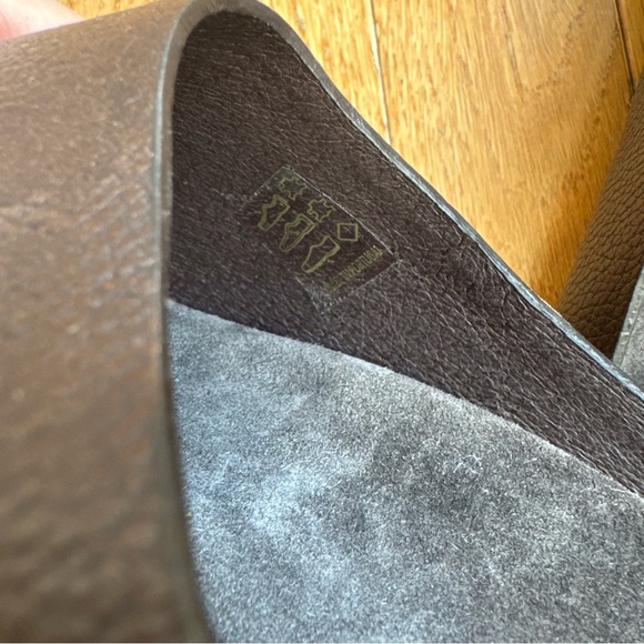 Crosby Square Men’s Chocolate Brown Leather Suede Lined Mules Clogs Size 9 - Picture 13 of 13